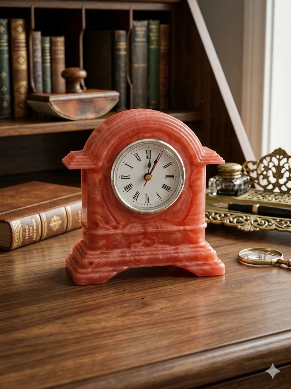 Epoxy Resin Mantel Clock - Home Wall Decor